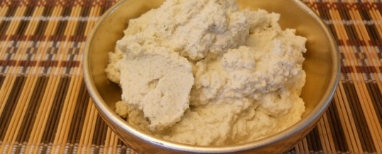 Bowl of almond ricotta